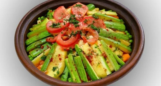 Traditional Berber tagine slow-cooked with Moroccan spices