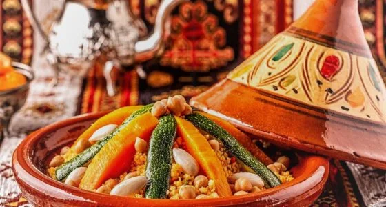 Royal couscous with seven vegetables and slow-cooked lamb — a traditional Friday feast